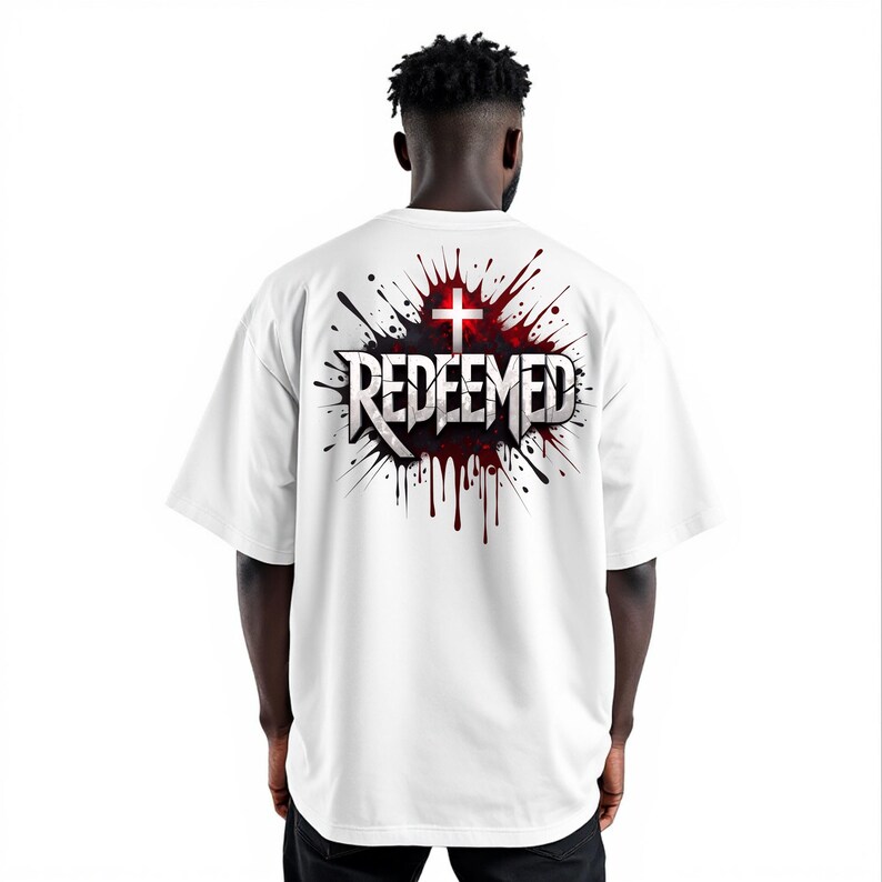 Redeemed Christian PNG, Bible Verse Graffiti Sublimation Design, Cross ...