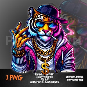 Gangster Tiger - Etsy