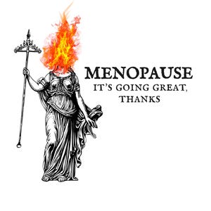 Funny Menopause Greeting Card – Warrior Woman Support, Hormones, Aging Humor image 2