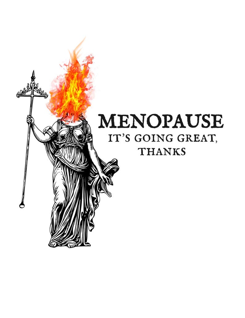 Funny Menopause Greeting Card – Warrior Woman Support, Hormones, Aging Humor image 2