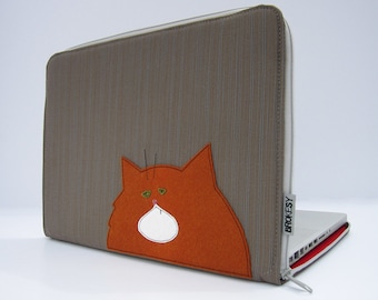Laptop Case - 13”  MacBook Air  - Fat Cat - Grey