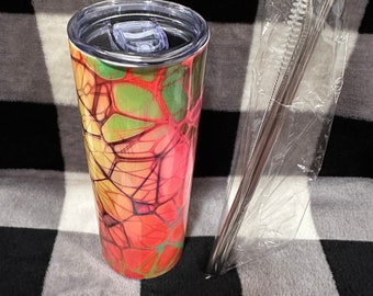 20 oz Sublimated Tumbler cracked marble