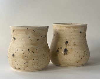 Set of 2 handmade ceramic pots/vases for flowers or plants
