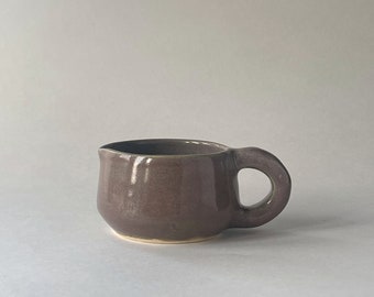 Handmade ceramic espresso cup in dusty purple