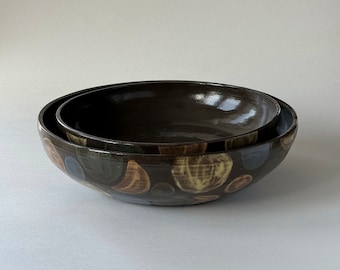 Set of 2 handmade ceramic bowls/serving bowls