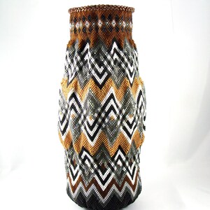 Golden Brown and Grey Vase