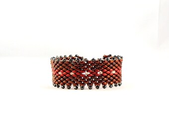 Red Diamonds Cuff Bracelet