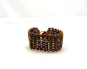 Brassy Rose Lattice Bracelet