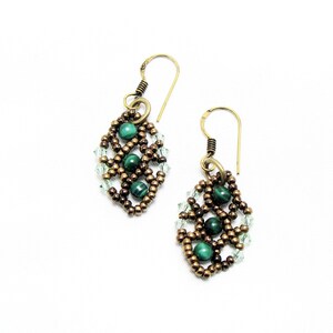 Malachite in Bronze/Black Gold waves