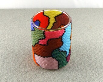 psychedelic random shapes votive wrap