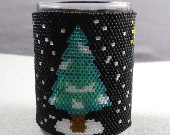 Snowy Night Votive Candle Holder