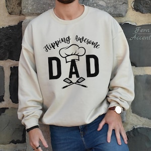 Flipping Awesome Chef gift for Dad, Funny Grilling Shirt for grandpa, Chef Hoodie for Dad, Costume sweatshirt for dad, Christmas baker shirt