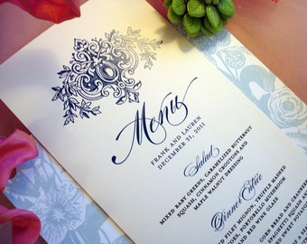 Royal Aisle Wedding Collection - Menu Cards