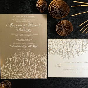 Reef Wedding Invitation in Mocha image 1