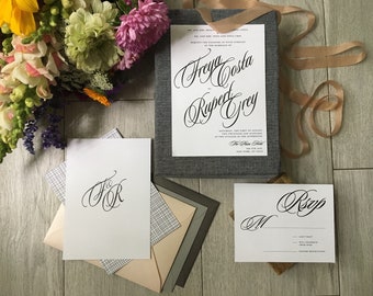 NEW SOIREE SOCIETY Wedding Collection- Invitation Save the Date Ceremony Program Menu Thank You Cards