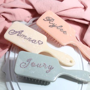 Customize rhinestone brush,personalised hair brush
