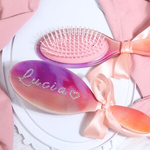 Personalised Hairbrush,Rhinestone Hair Brush Personalised,Bridesmaid Gifts Hairbrush,Gift for Mom Grandma Girlfriend Wife