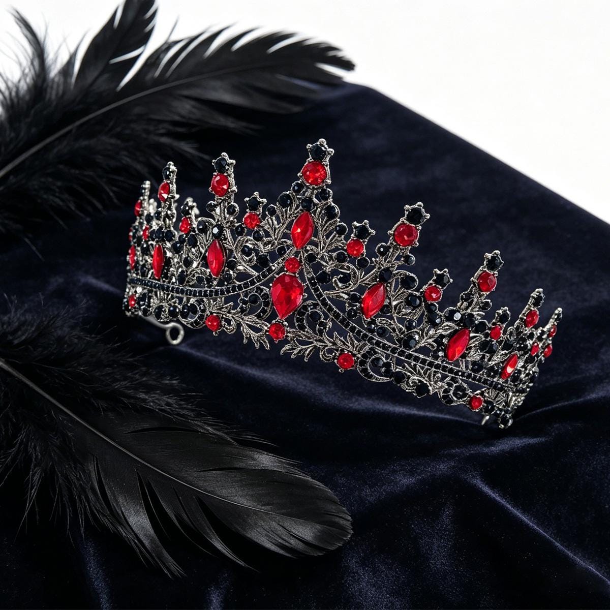 Gothic Tiara Red and Black - Etsy