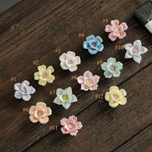 Estacas de cerâmica artesanais para jardim de flores: acessórios coloridos para plantas