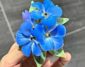 Handmade Porcelain Floral Fridge Magnets: Nature Lover Gift