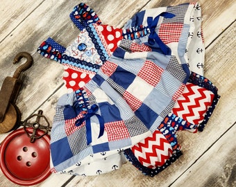 New Nautical Dress Set Girls custom made 3