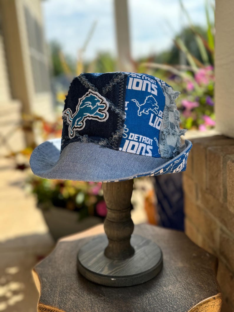 Detroit Lions Football Fan Custom Made Bucket Hat Adult Large OOAK Gift ...