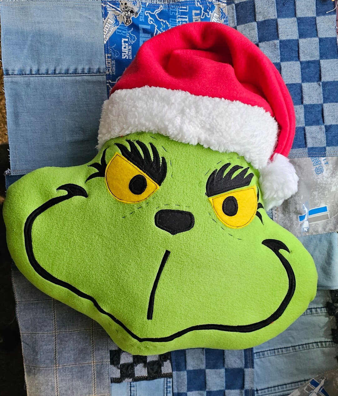Christmas Grinch Pillow Custom Large Pillow FREE Shipping Etsy