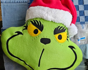 Christmas Grinch Pillow Custom Large Pillow FREE Shipping Holiday Decor