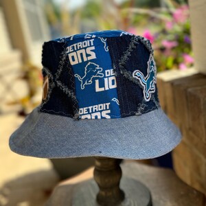 Detroit Lions Football Fan Custom Made Bucket Hat Adult Large OOAK Gift ...