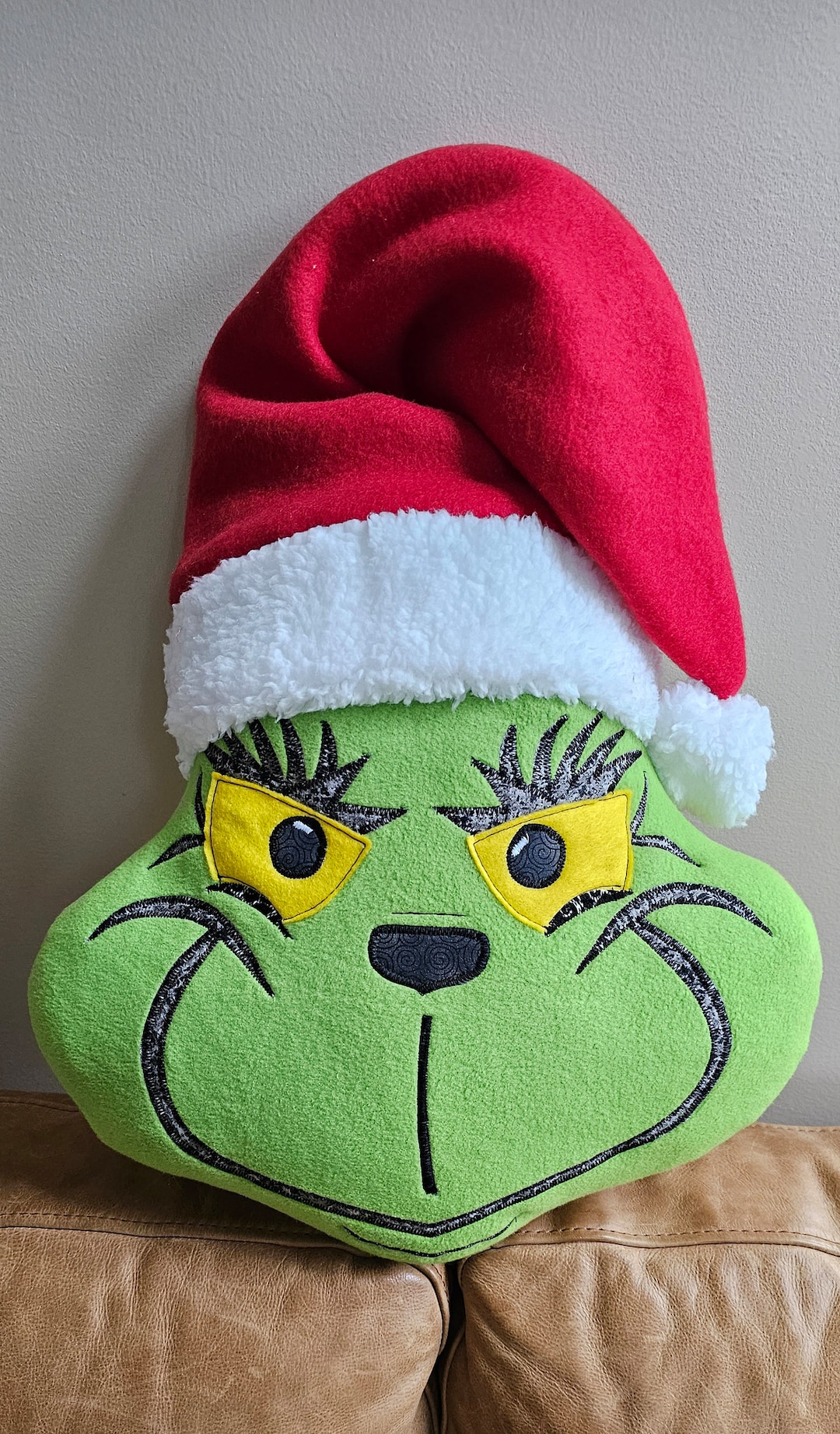 Christmas Grinch Pillow Custom Large Pillow FREE Shipping Decor Holiday