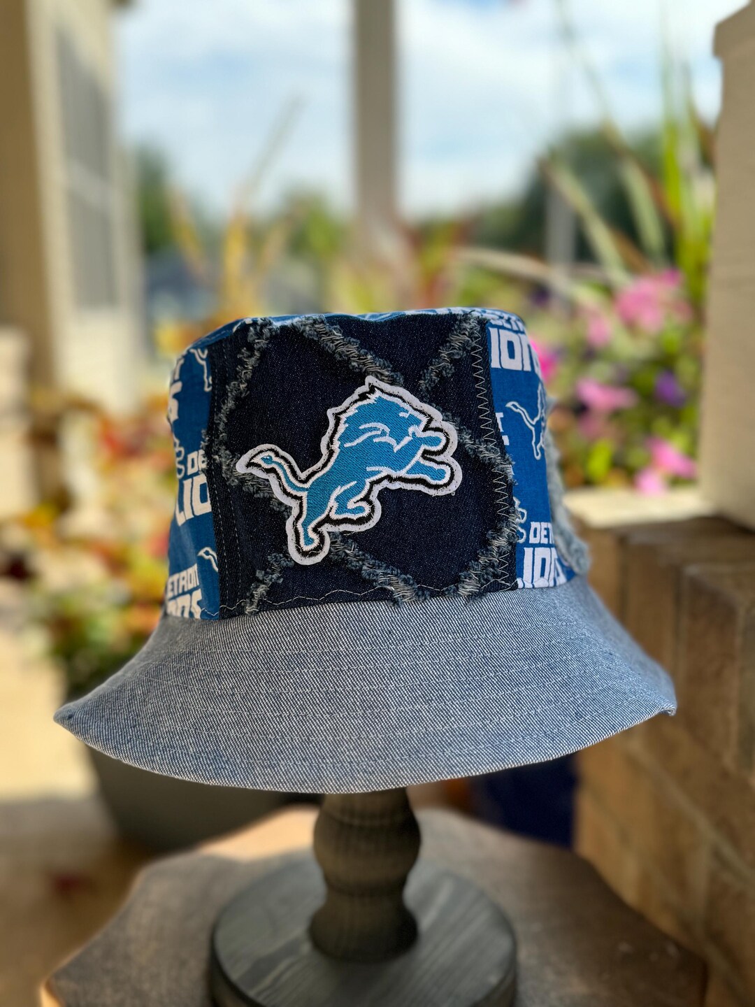 Detroit Lions Football Fan Custom Made Bucket Hat Adult Large OOAK Gift ...