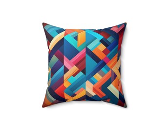 Geometric - Spun Polyester Square Pillow