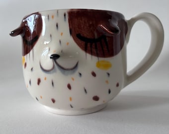 Brown Dog Porcelain Mug