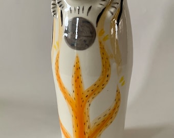 Handgefertigte Tiger Mond Porzellan Vase