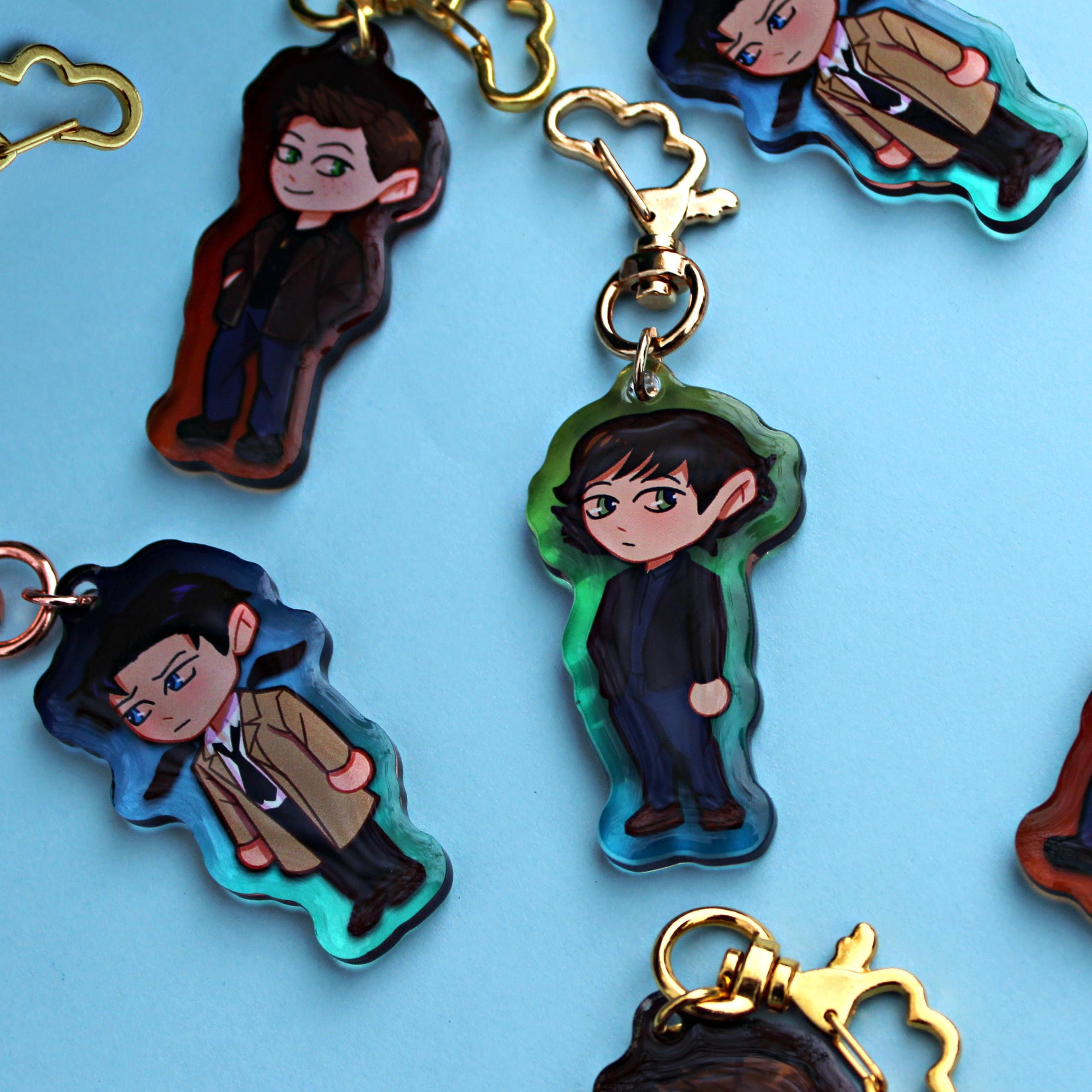 Crowley supernatural keychain - Etsy België, image size:2750x2750