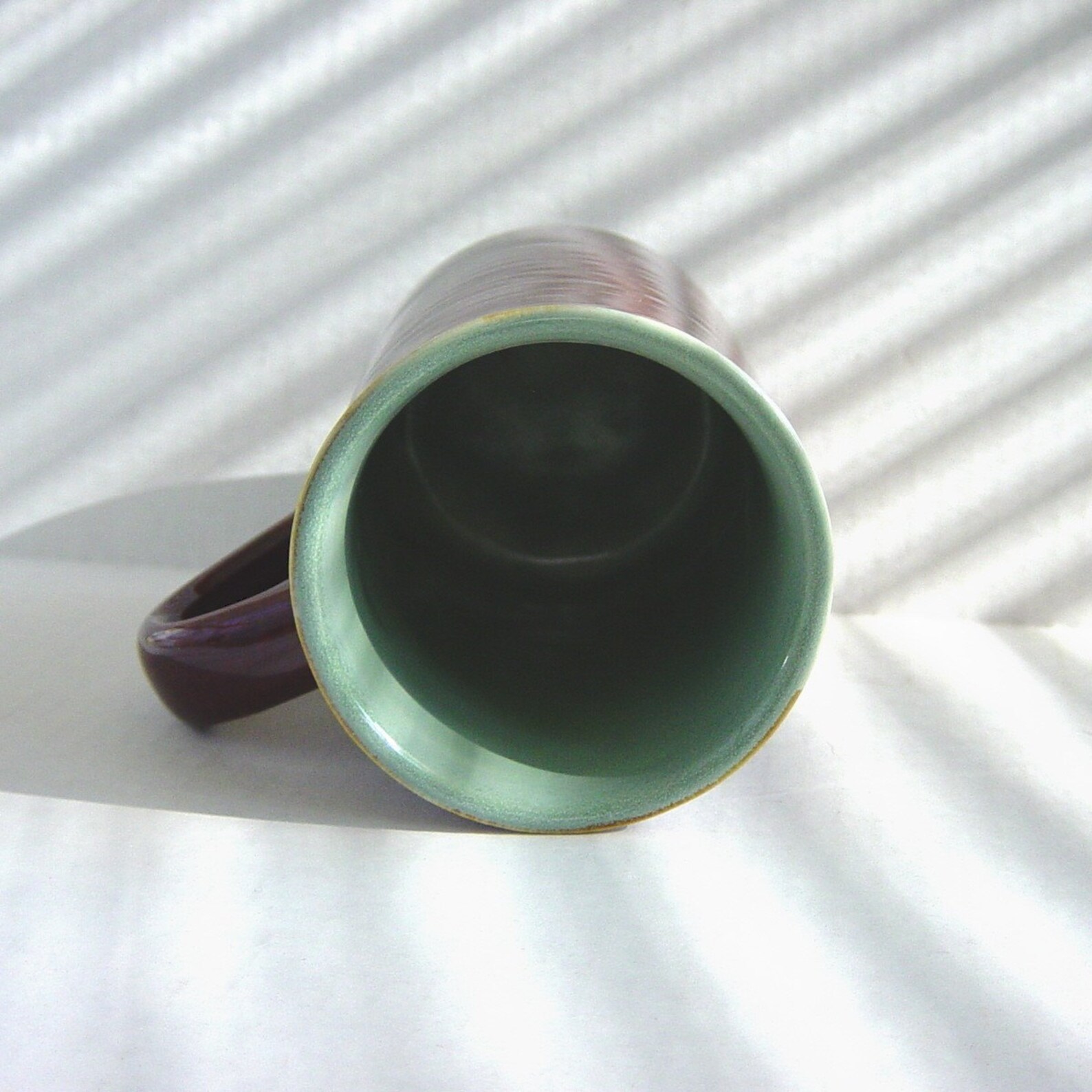 Red Wing Pottery Village Green Tall Handled Mug Brown Etsy