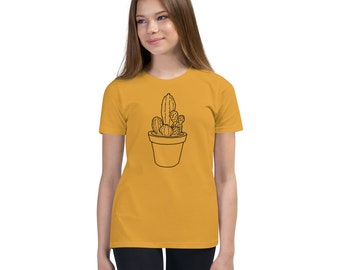 Potted Cactus: Youth Short Sleeve T-Shirt