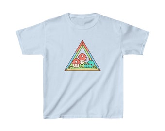 Joli champignon et chenille pour enfants : t-shirt en coton épais