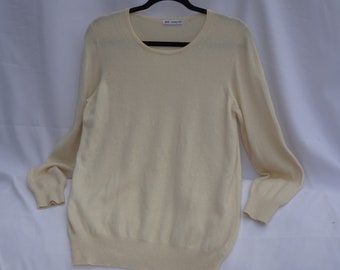 Marks and Spencer Cream 100% Cashmere Crew Neck Jumper