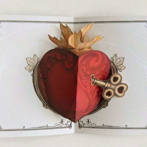 Key to Ones Heart  Popup Card