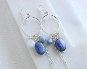 Kyanite Hippie Hoops