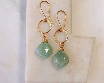 Aquamarine Gemstone Earrrings