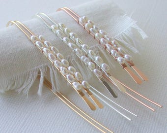 Long Pearl Wrapped Threader Earrings