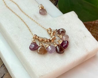 Mother’s Day Gift. OOAK. Pink Hued Tourmaline Necklace.