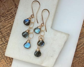 Labradorite Trio Earrings