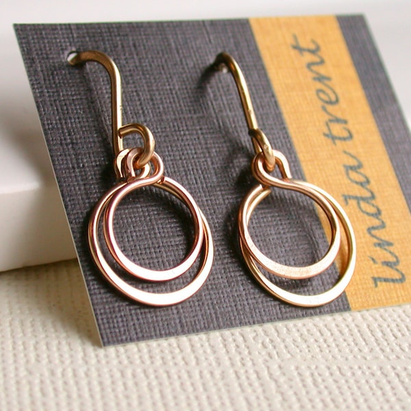 Mom Day Sale! Petite Double Hoop Earrings. Simple Silver Earrings. Simple Gold Hoops. Small Hoops. Petite Round Hoop Earrings.