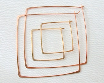 Large Square Hoops