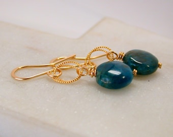 Simply Apatite Gemstone Earrings. Color Pop Earrings.