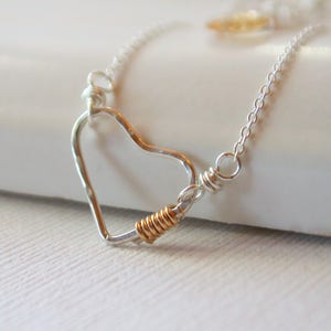 Mended Heart Necklace: Sterling Silver Love Pendant