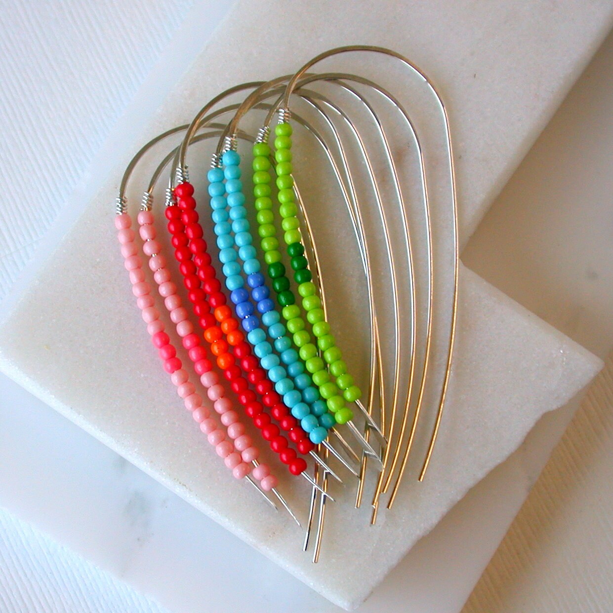 Seed Bead Hoops